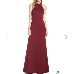 Hayley Paige Occas. Mock Neck Strappy Back